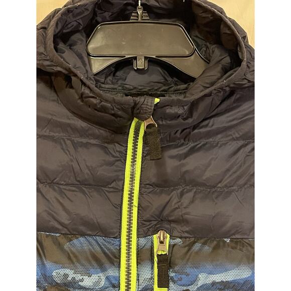 ZeroXposure Kids Puffer Coat Boy’s XL 18/20 Black Blue Camouflage Zip Hood - Picture 3 of 9